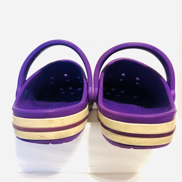 CROCS Iconic Comfort Bayaband Unisex (m/8 w/6) Purple Slip On Clogs-Vented top - Picture 10 of 14